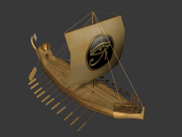 Ancient egyptian ship 3D model