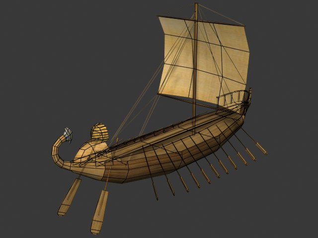 Ancient egyptian ship 3D model