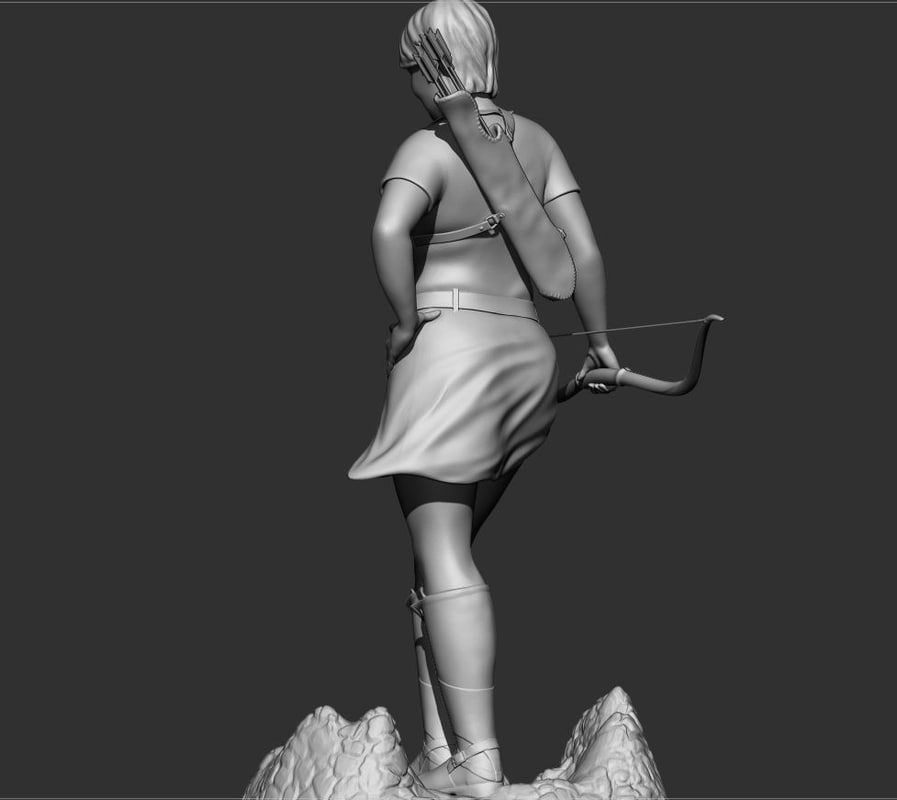 Archer girl 3D model