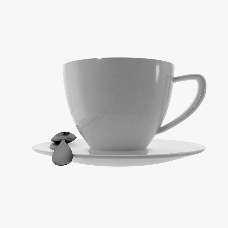 Cappuccino coffee cup 3D model