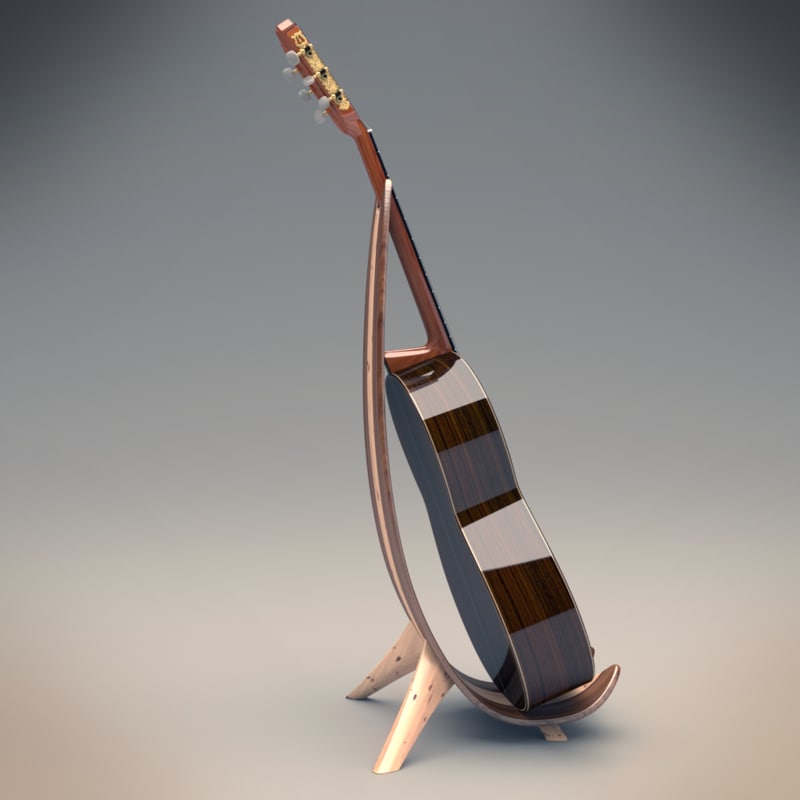 Classic guitar 3D model