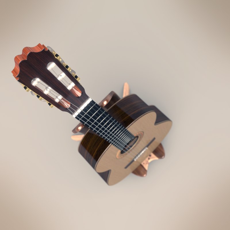 Classic guitar 3D model