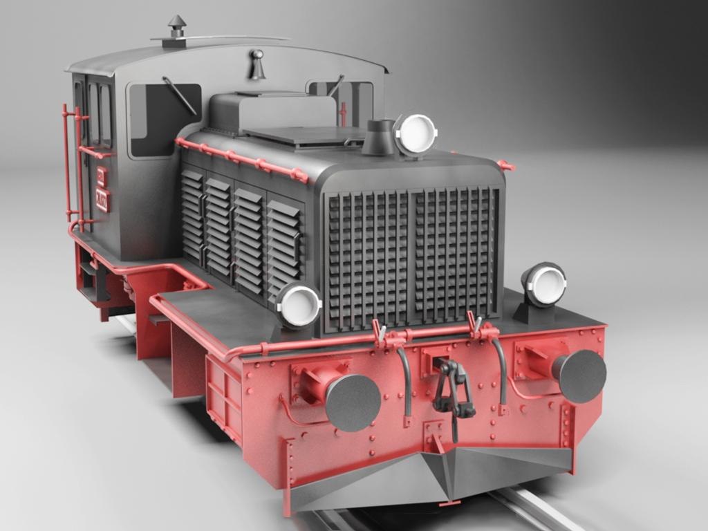 Diesel Locomotive Train LDM-12 3d model