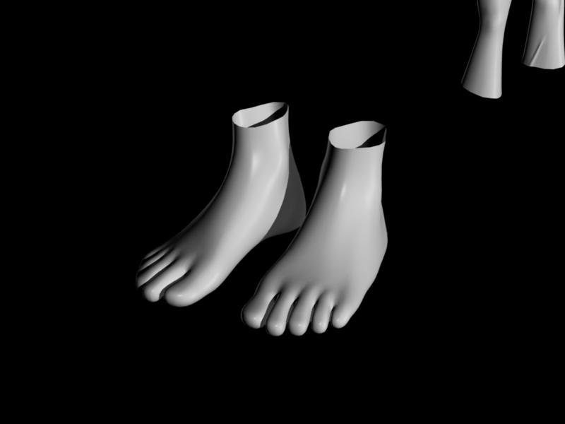 Simple Hands and Feet 3D model