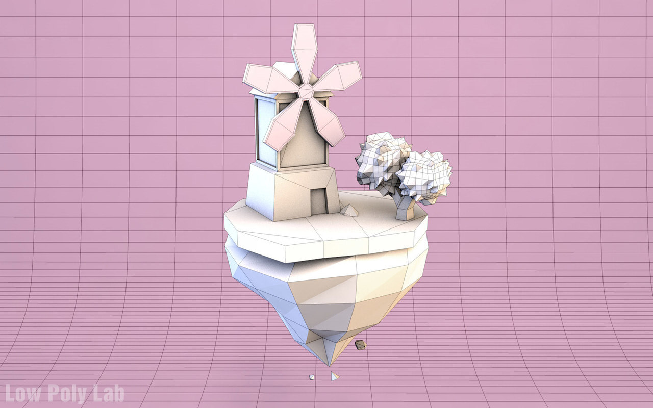 Low Poly Mill 3D model