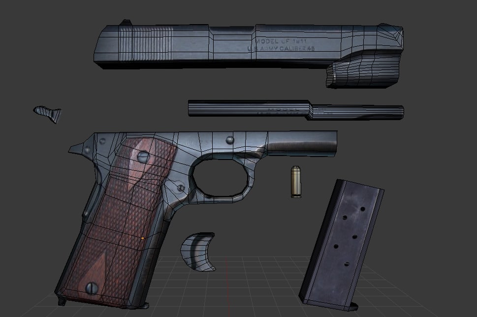 M1911 pistol 3D model