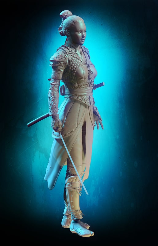 Woman warrior 3D model