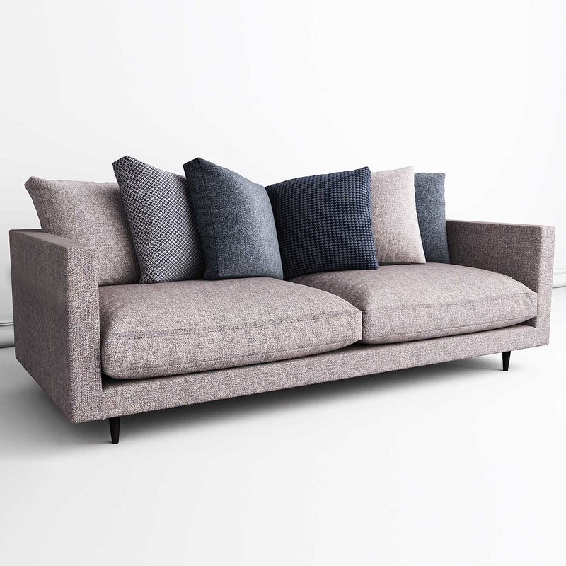 Traditional 2 Seater Sofa 3D model