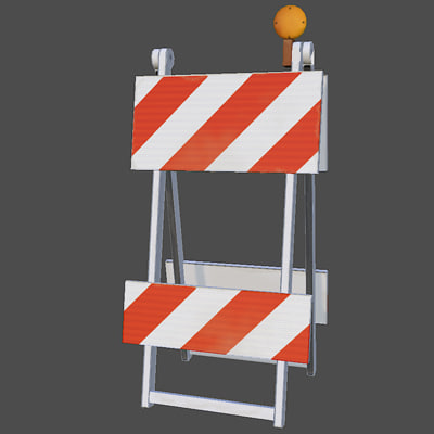 Traffic barrier 3D model