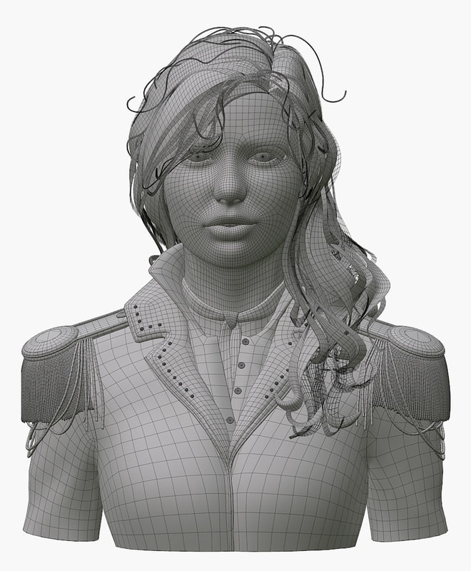 Woman Bust 3D model