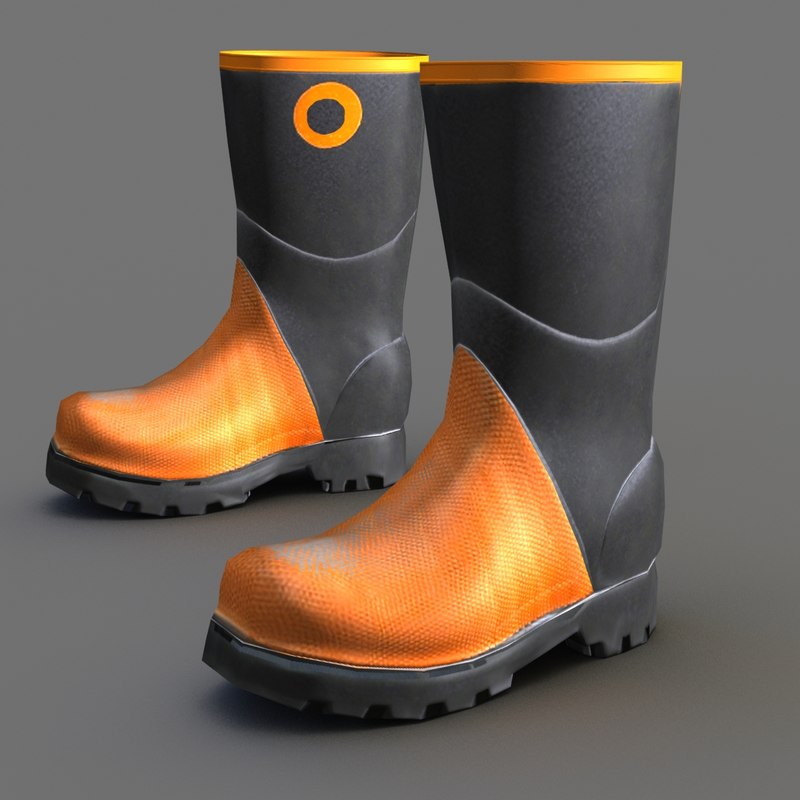 Workman Steelcap Rubber Boot 3D model