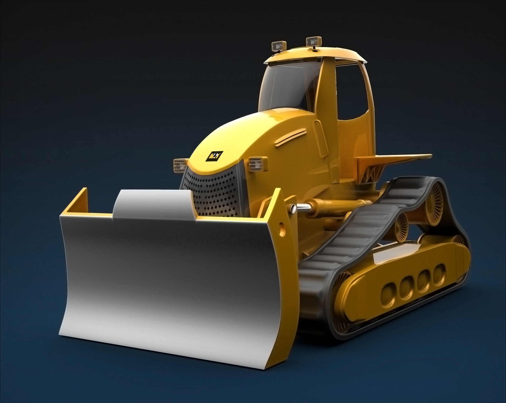 Cartoon Bulldozer 3D model