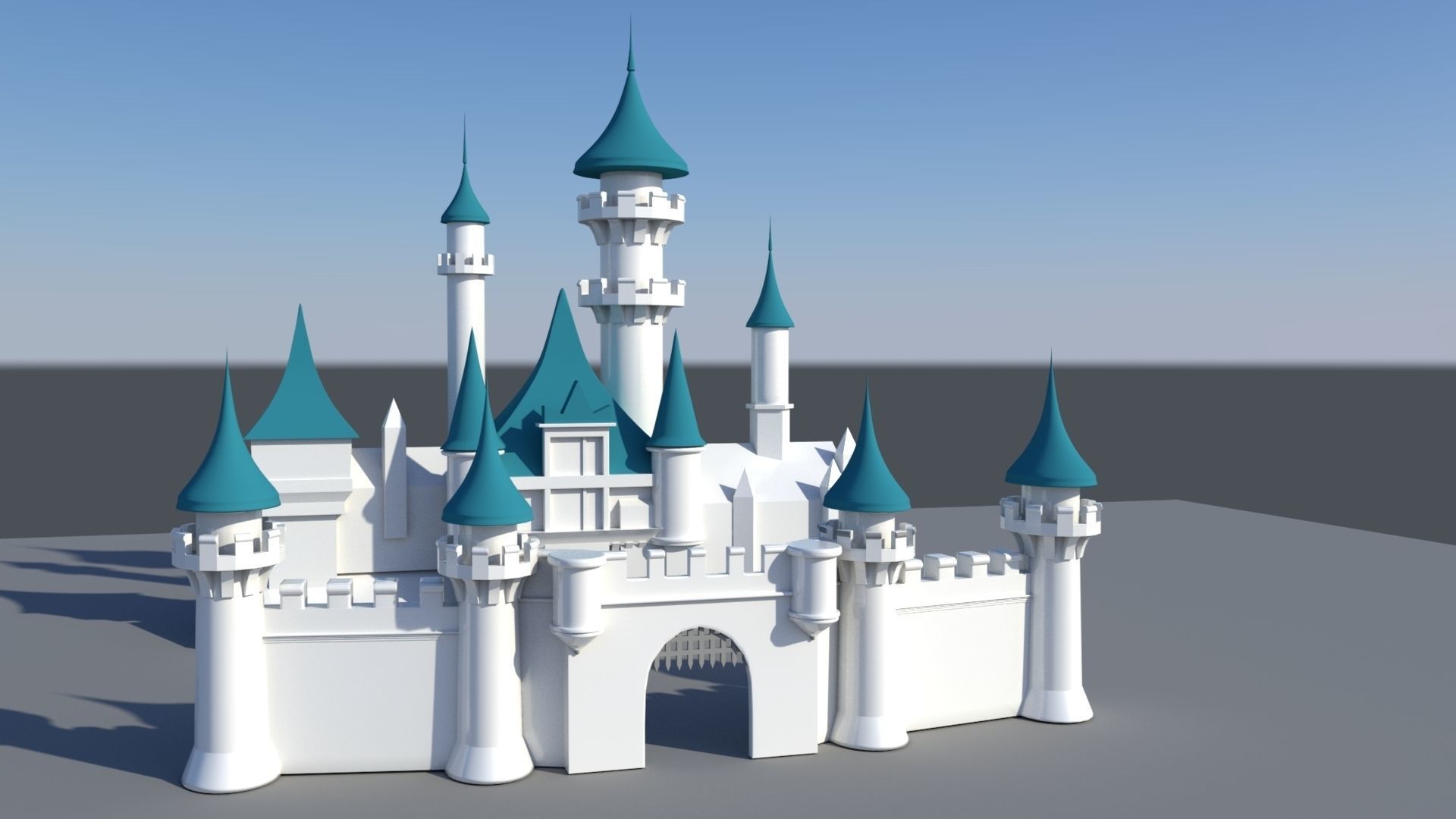 Disney Castle 3D model Download for Free
