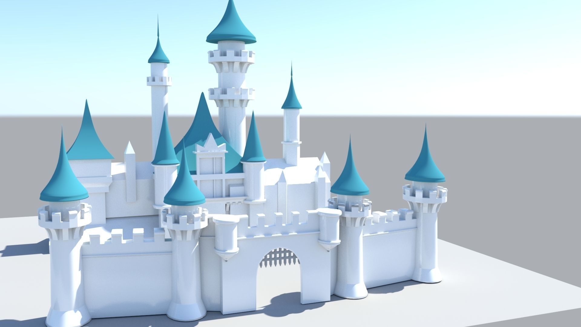 Disney Castle 3D model Download for Free