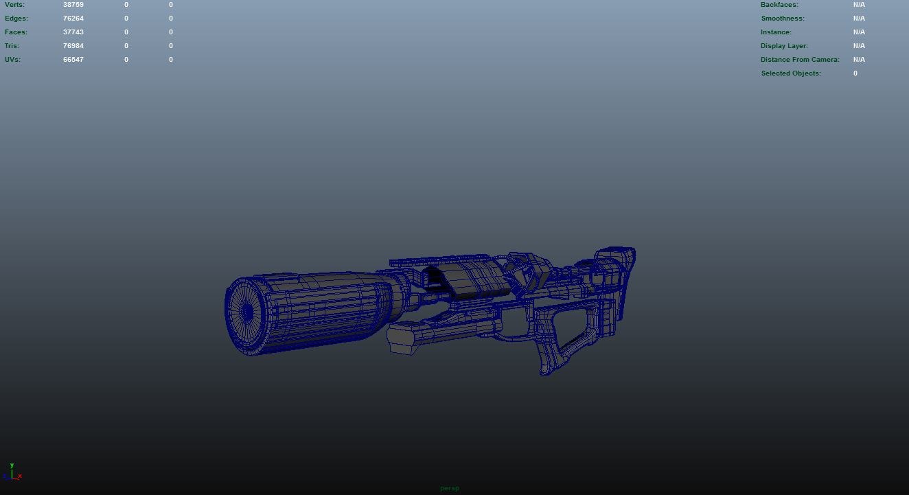 Futuristic weapon 3D model