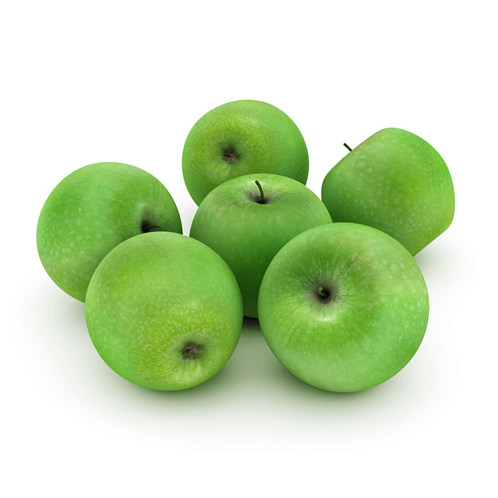Green apples 3D model