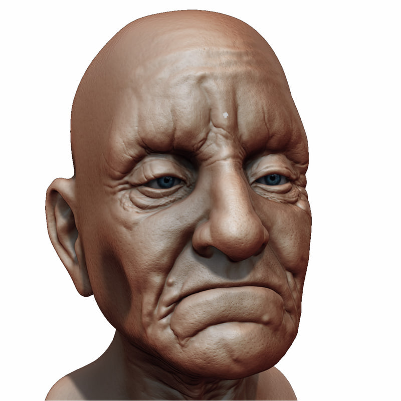Old Man Head 3D model