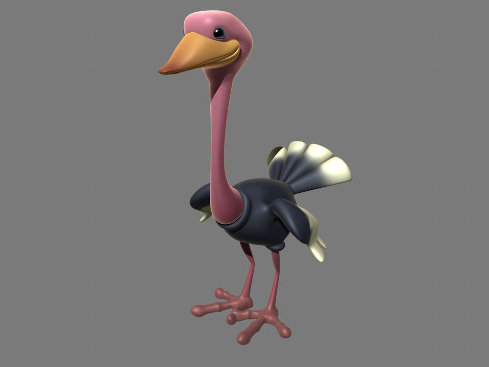 Ostrich 3D model