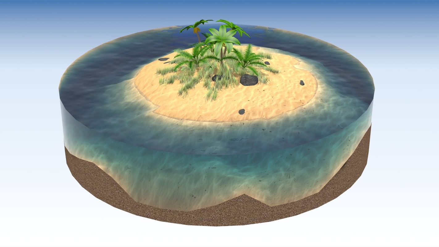 Palm island 3D model