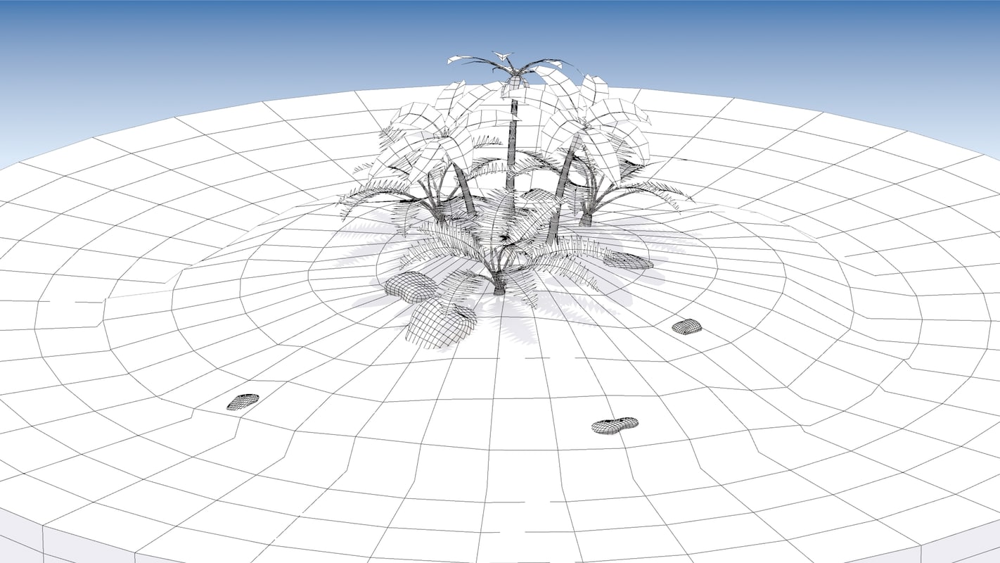 Palm island 3D model