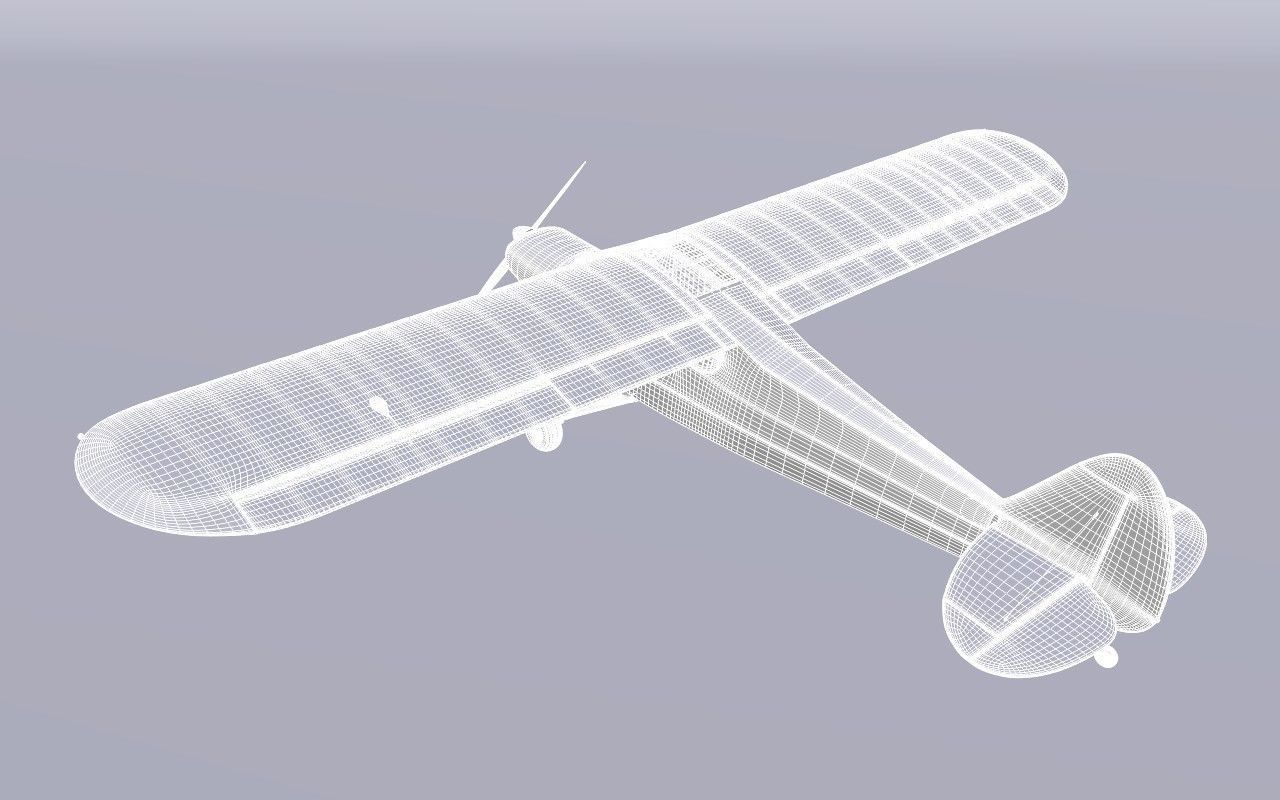 Piper PA-18 Super cub 3D model