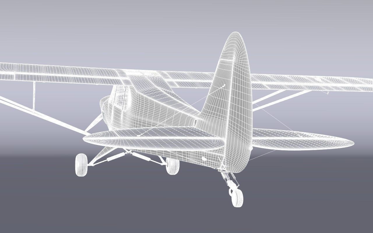 Piper PA-18 Super cub 3D model