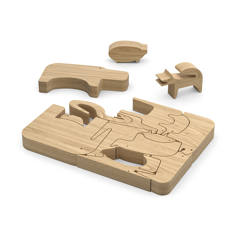 Puzzle animals 3D model
