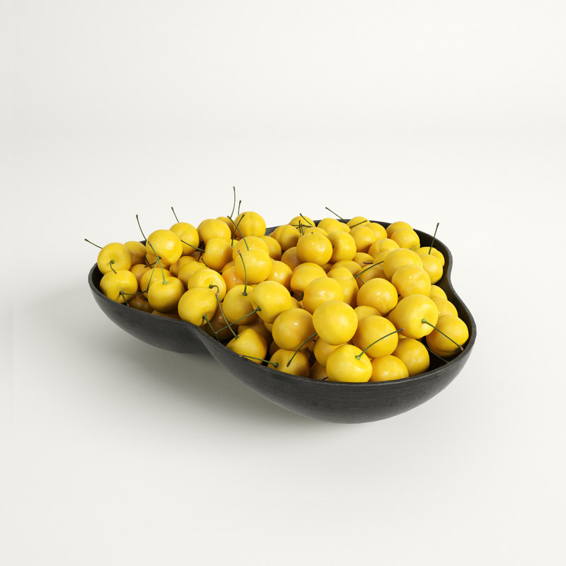 Red and Yellow Cherries 3D model