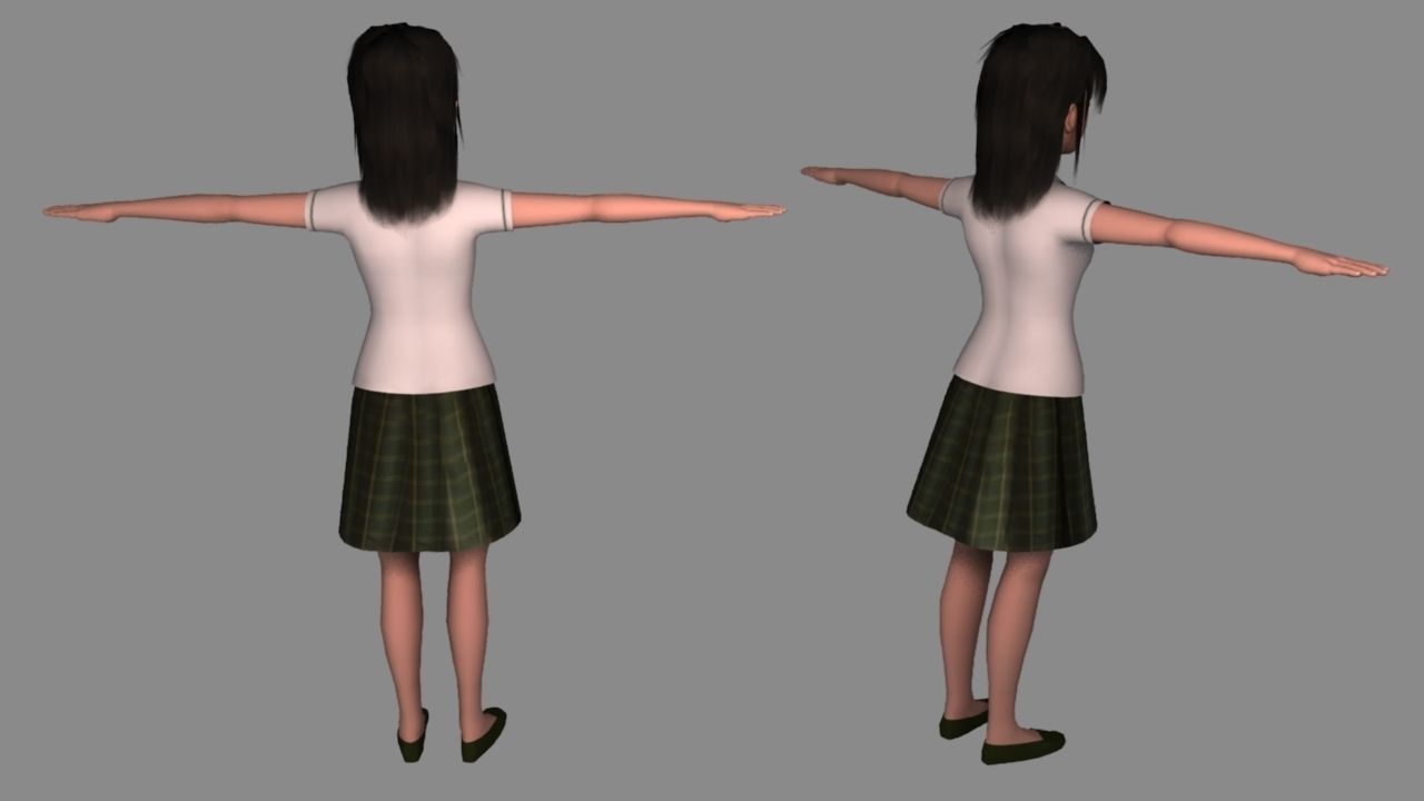 School Girl 3D model