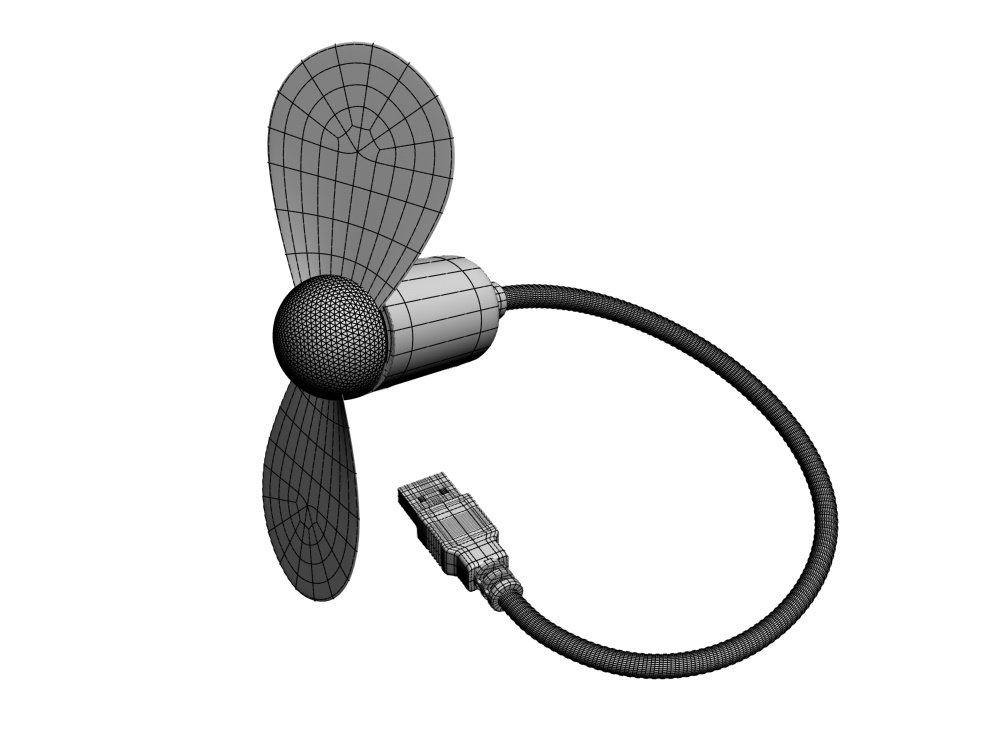 USB fan 3D model