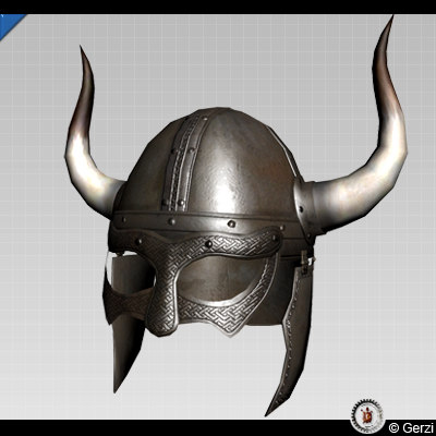 Viking Horned Helmet 3D model
