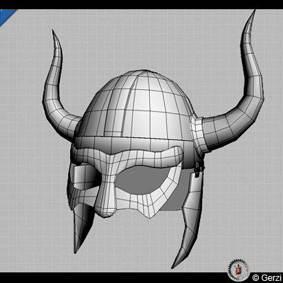 Viking Horned Helmet 3D model