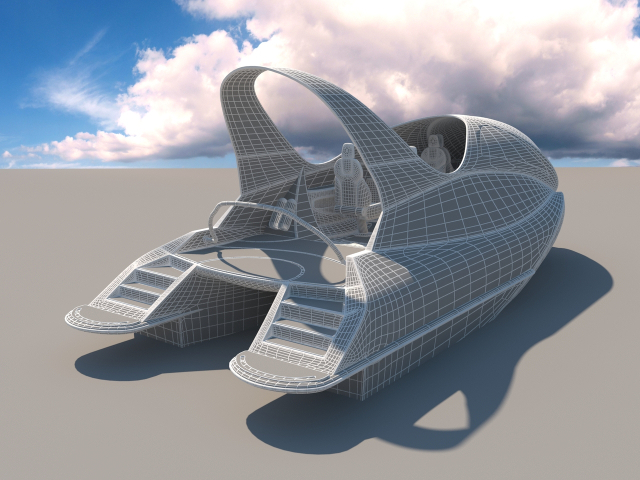 Motor boat 3D model