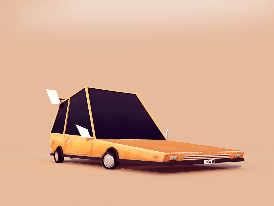 Cartoon Low Poly Car 3D model