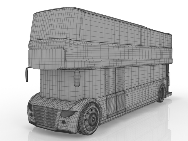 Double-decker bus 3D model