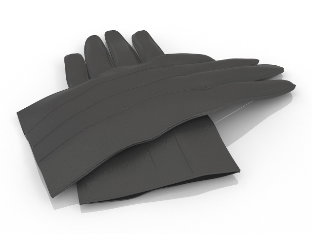 Leather gloves 3D model