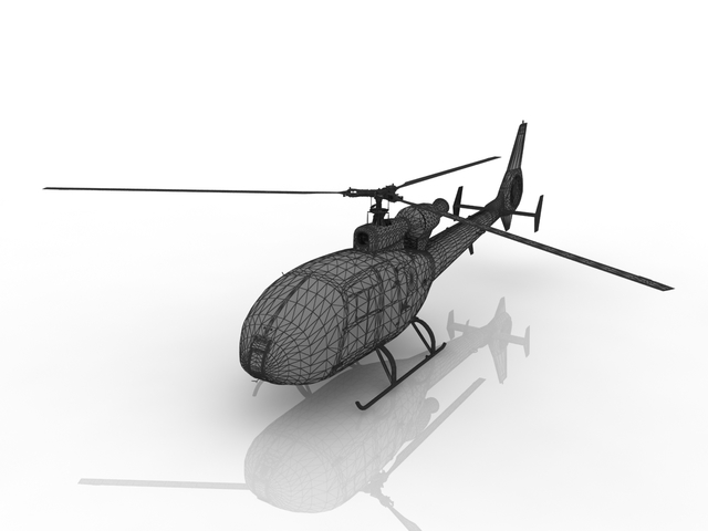 Helicopter TOURAINE 3D model
