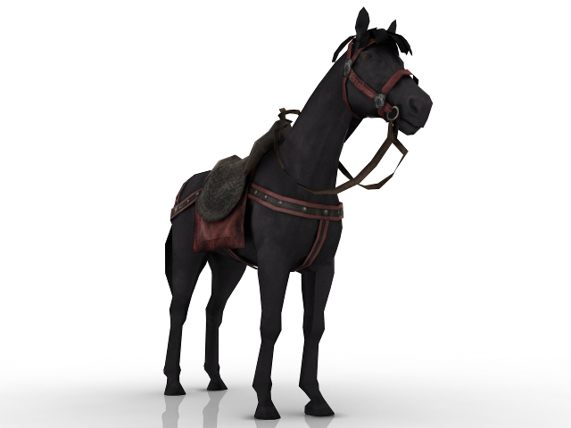 Equipped Horse 3D model
