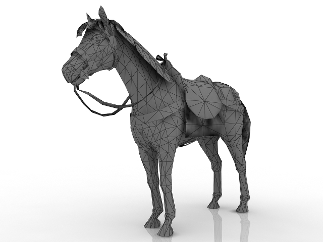Equipped Horse 3D model