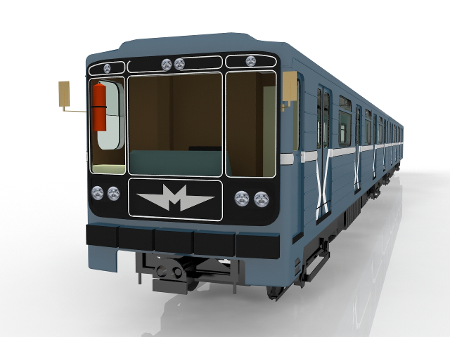 Metro Train 3D model