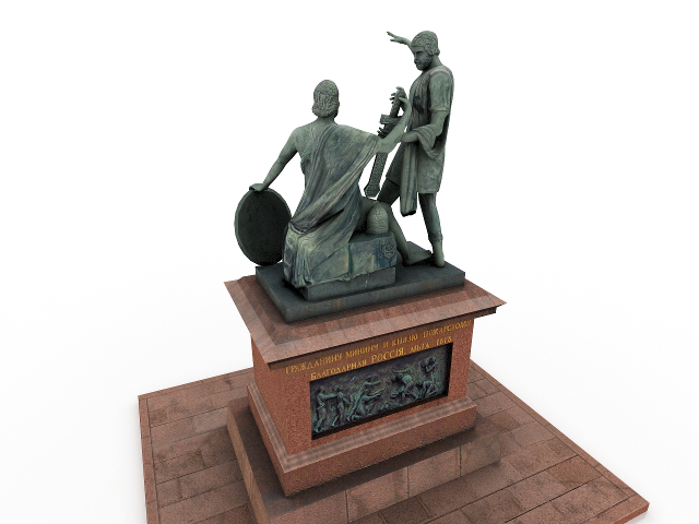 Monument to Minin and Pozharsky 3D model