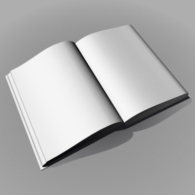 Opened book 3D model