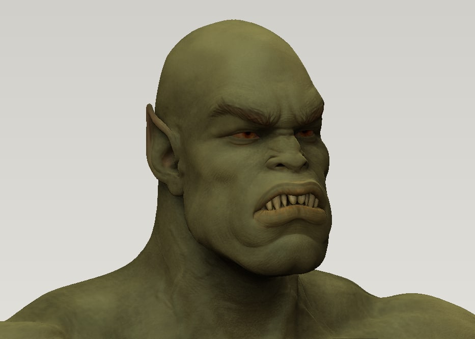 Orc head 3D model