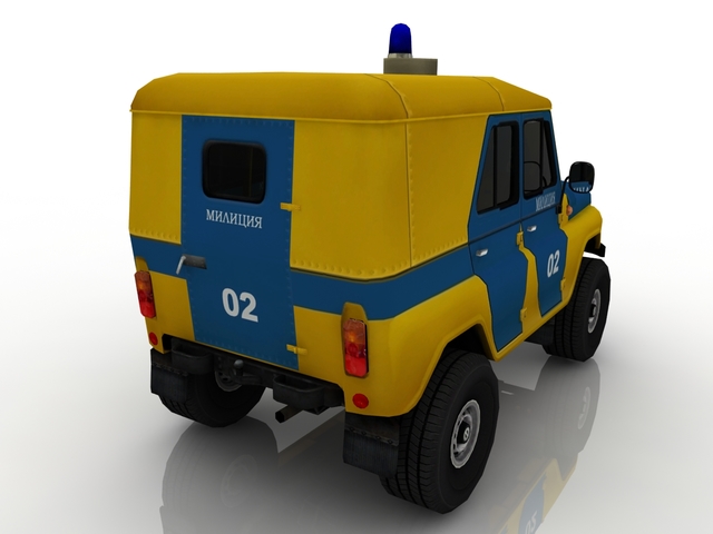 Police UAZ 3D model