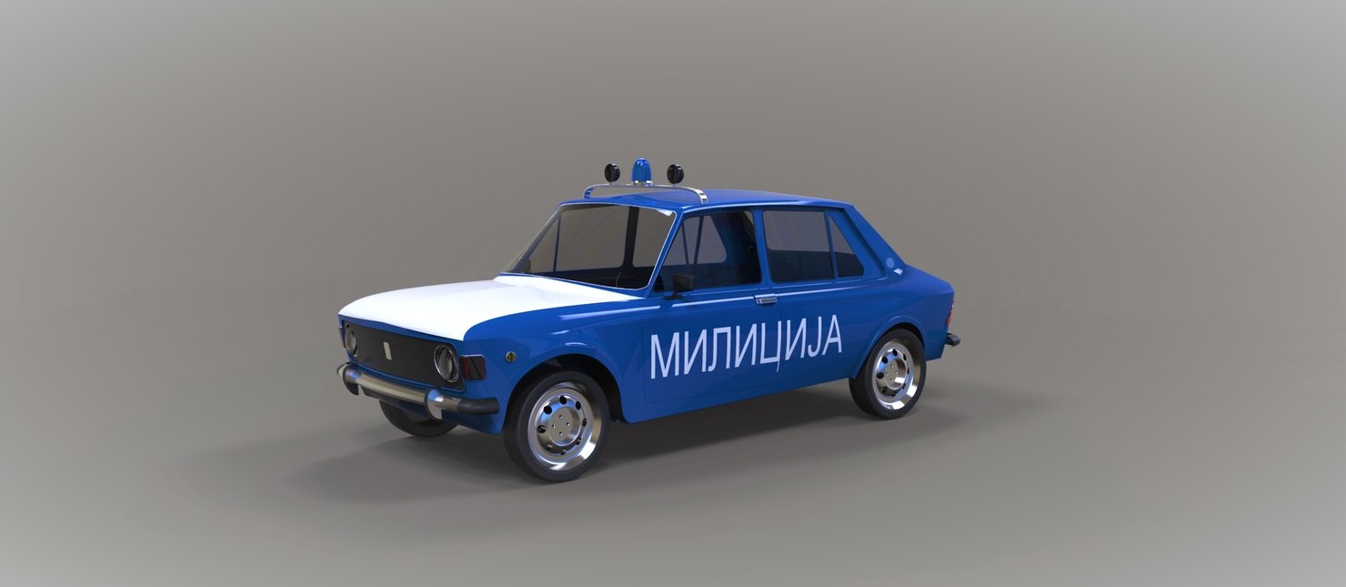 Police car Zastava 3D model