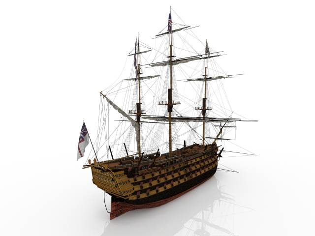 Sailboat Battleship 3D model