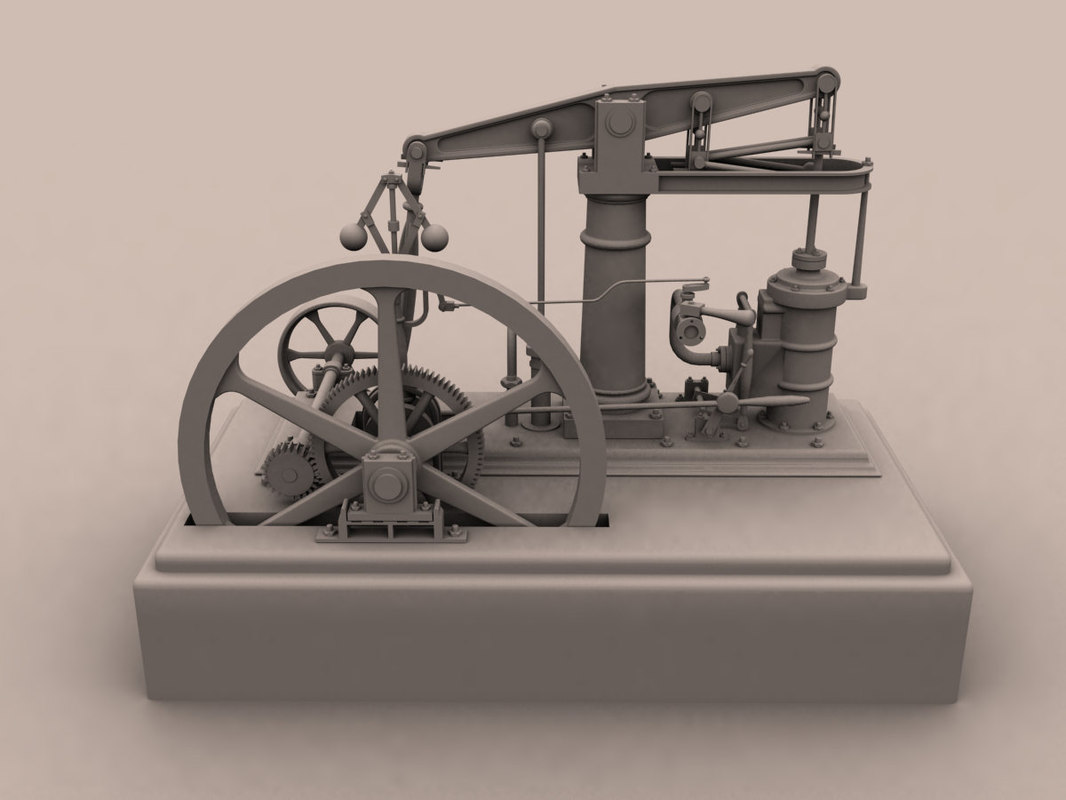 Steam engine 3D model