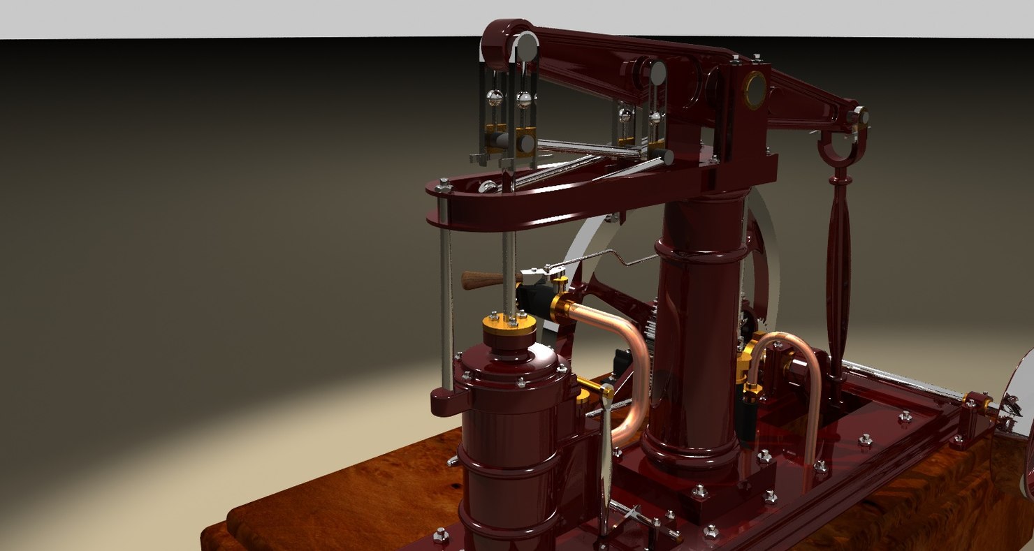 Steam engine 3D model