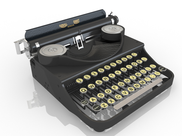 Typewriter 3D model
