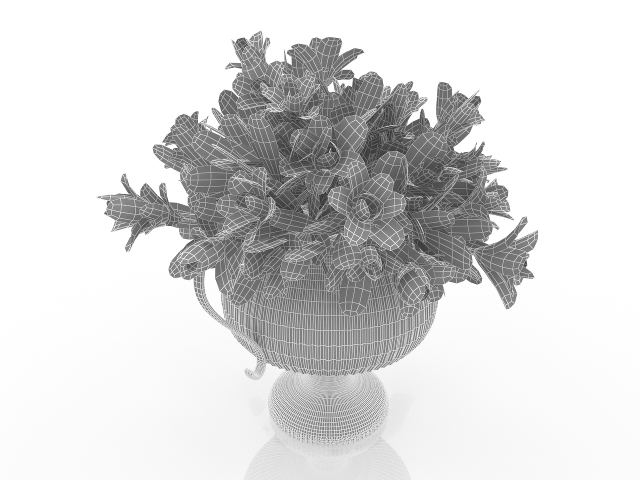 Vase with flowers 3D model